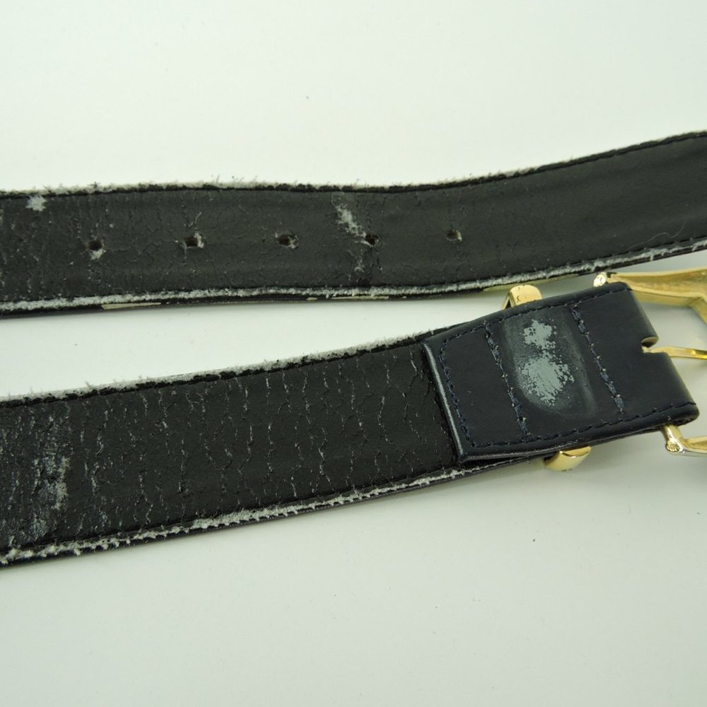 St. John size 6 Belt navy blue with enamel buckle - Picture 8 of 8
